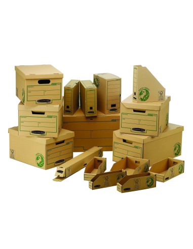CAJON FELLOWES CARTON RECICLADO 4 CAJAS ARCHIVO 80MM
