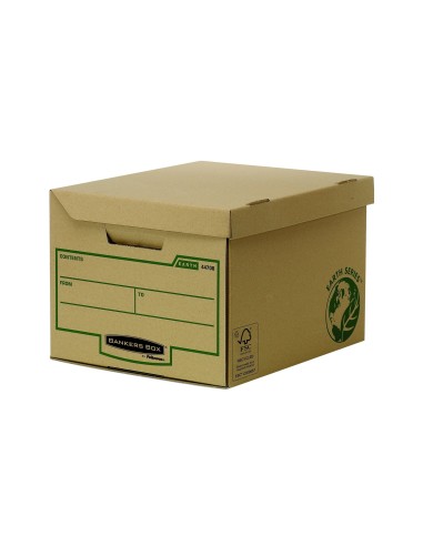 CAJON FELLOWES CARTON RECICLADO 4 CAJAS ARCHIVO 80MM