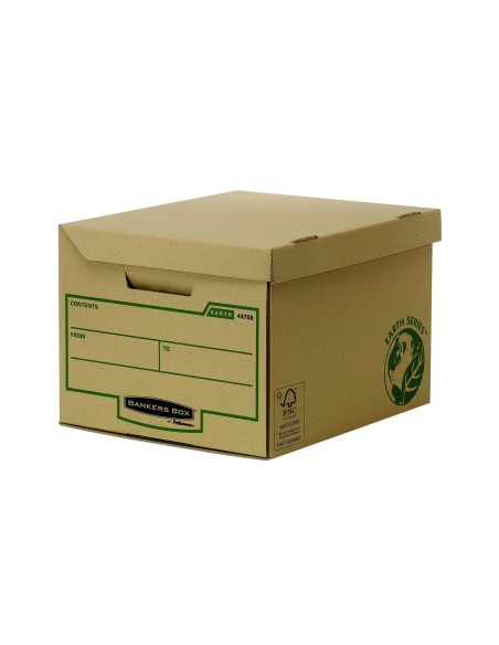 CAJON FELLOWES CARTON RECICLADO 4 CAJAS ARCHIVO 80MM