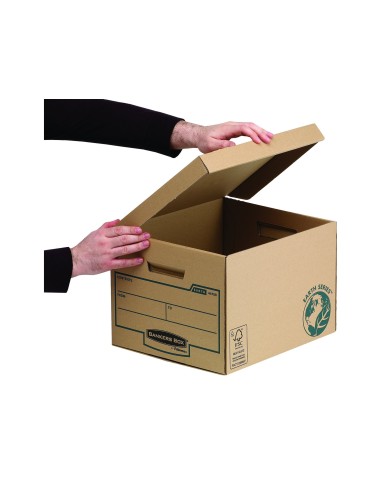 CAJON FELLOWES CARTON RECICLADO 4 CAJAS ARCHIVO 80MM