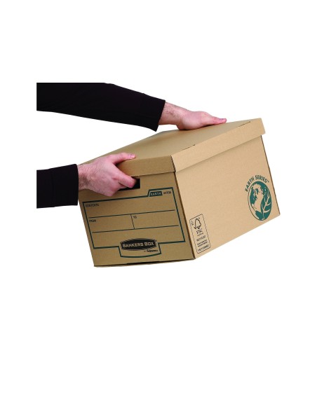 CAJON FELLOWES CARTON RECICLADO 4 CAJAS ARCHIVO 80MM