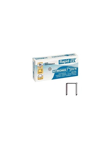 GRAPAS RAPID N 24/6 GALVANIZADAS STRONG CAJA DE 1000 GRAPAS