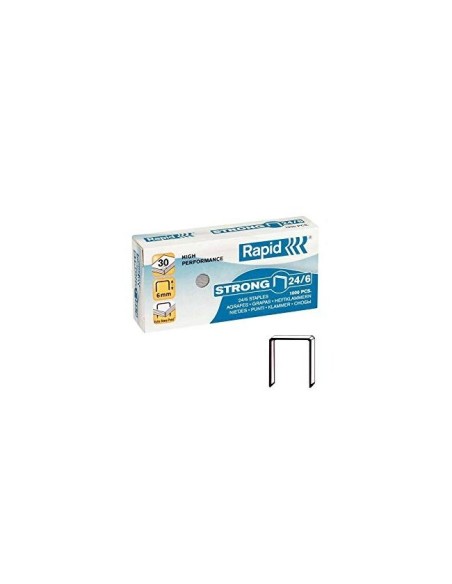 GRAPAS RAPID N 24/6 GALVANIZADAS STRONG CAJA DE 1000 GRAPAS