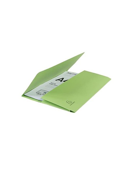 SUBCARPETA A4 290 GR. EXACOMPTA C/BOLSA VERDE 50 UD.