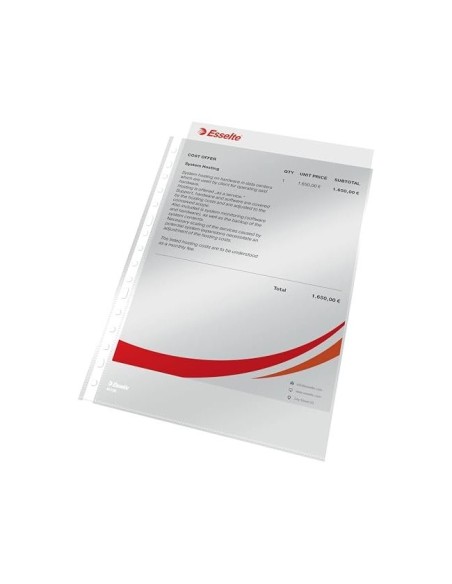 FUNDA MULTITALADRO ESSELTE FL.80 MC CRISTAL PACK 100**71835