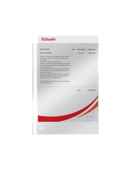FUNDA MULTITALADRO ESSELTE FL.80 MC CRISTAL PACK 100**71835