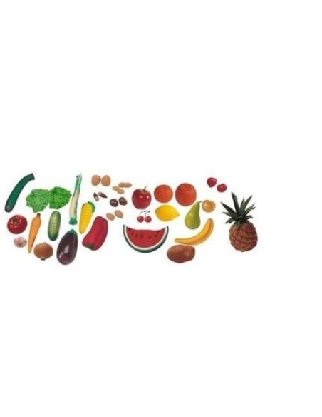JUEGO MINILAND FRUTAS HORTALIZAS FRUTOS SECOS 36 PIEZAS