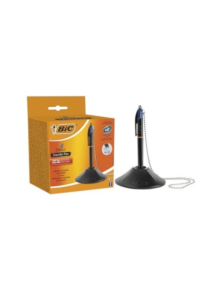 BOLIGRAFO BIC CUATRO COLORES CON PEANA