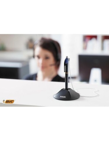BOLIGRAFO BIC CUATRO COLORES CON PEANA