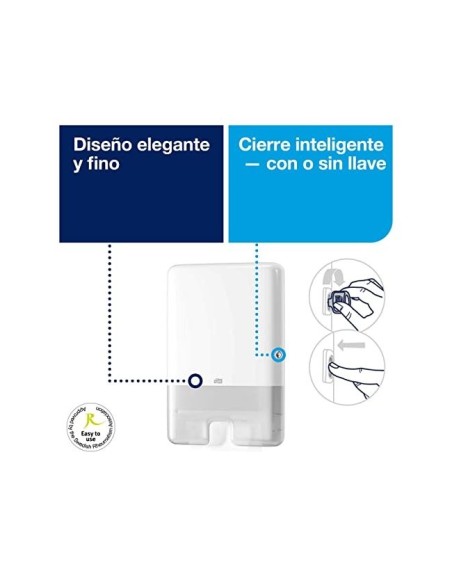 DISPENSADOR HIGIENICO TORK ELEVATION H2 TOALLITAS 30,2X44,4X10,2 CM