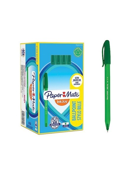 BOLIGRAFO PAPER MATE INKJOY 100 PUNTA MEDIA TRAZO 1 MM VERDE
