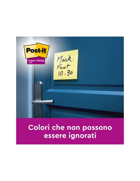 BLOC NOTAS ADH.POST-IT SUPER STICKY 76X127MM 6UD. 100H. AM.CANARIO