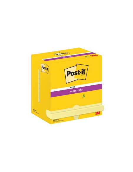BLOC NOTAS ADH.POST-IT SUPER STICKY 76X127MM 6UD. 100H. AM.CANARIO