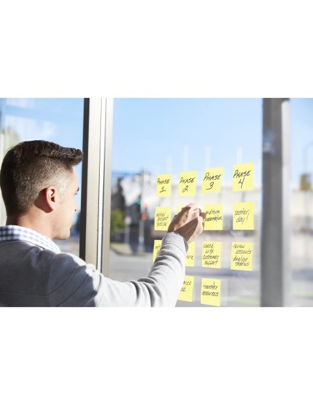 BLOC NOTAS ADH.POST-IT SUPER STICKY 76X127MM 6UD. 100H. AM.CANARIO