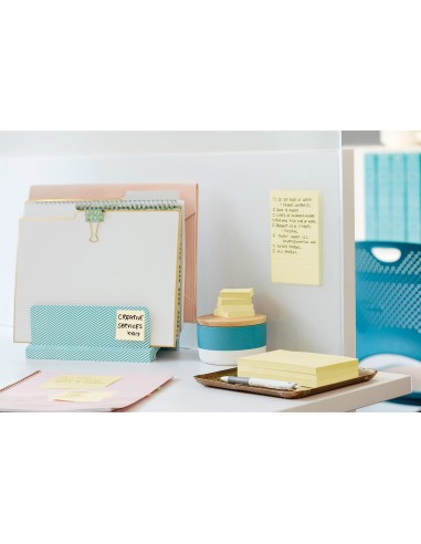 BLOC NOTAS ADH.POST-IT SUPER STICKY 76X127MM 6UD. 100H. AM.CANARIO