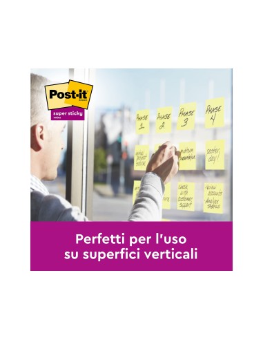 BLOC NOTAS ADH.POST-IT SUPER STICKY 76X127MM 6UD. 100H. AM.CANARIO