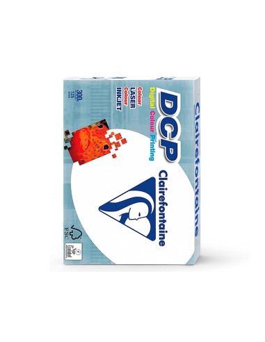 PAPEL FOTOCOPIADORA CLAIREFONTAINE DIN A4 300 GRAMOS PAQUETE 125H.