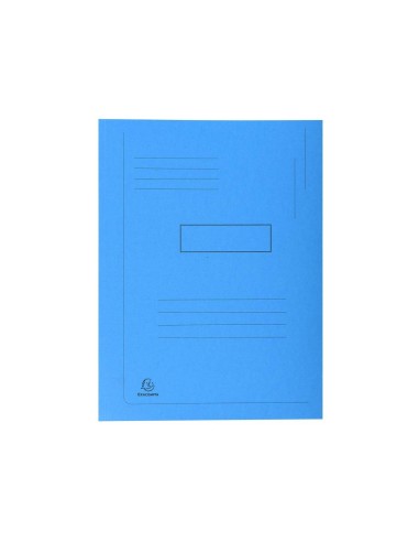 SUBCARPETA RECICLADA A4 280 GR. EXACOMPTA 2 SOLAPAS AZUL