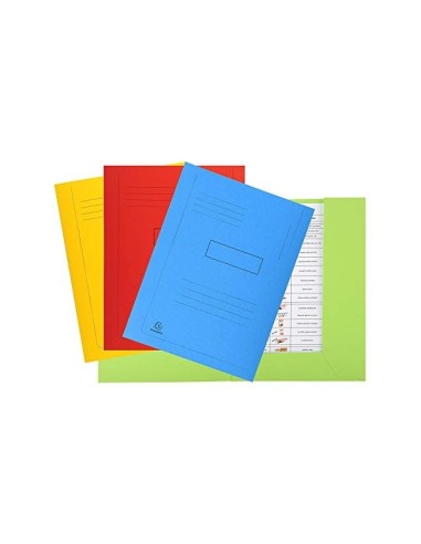 SUBCARPETA RECICLADA A4 280 GR. EXACOMPTA 2 SOLAPAS VERDE