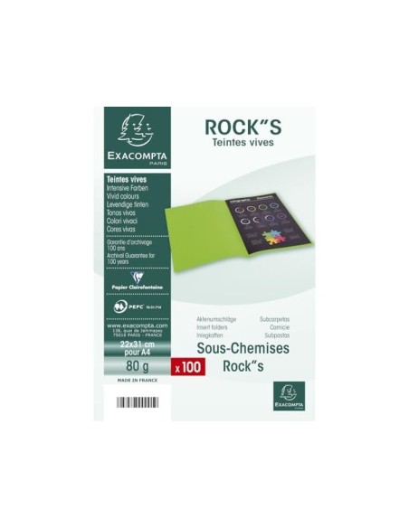 SUBCARPETA A4 80 GR. FINO EXACOMPTA TURQUESA C/100