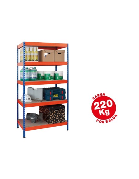 ESTANTERIA MET.AR STORAGE180X90X40 CM 5 EST.200KG POR EST.