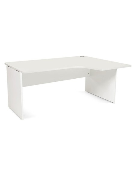MESA ROCADA SERIE WORK 160X120 CM DERECHA ACABADO AW04 BLANCO/BLANCO