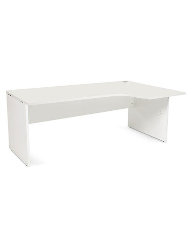 MESA ROCADA SERIE WORK 180X120 CM DERECHA ACABADO AW04 BLANCO/BLANCO