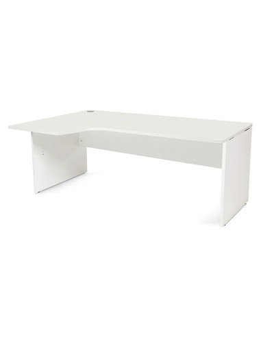 MESA ROCADA SERIE WORK 180X120 CM IZQUIERDA ACABADO AW04 BL/BL