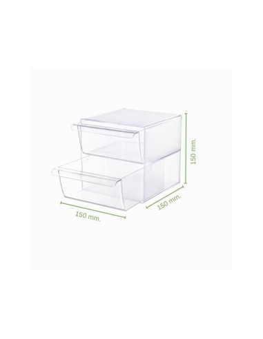 ARCHICUBO ARCHIVO 2000 2 CAJ. ORGANIZADOR MODULAR PLASTICO 190X152X15