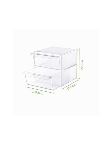 ARCHICUBO ARCHIVO 2000 2 CAJ. ORGANIZADOR MODULAR PLASTICO 190X152X15