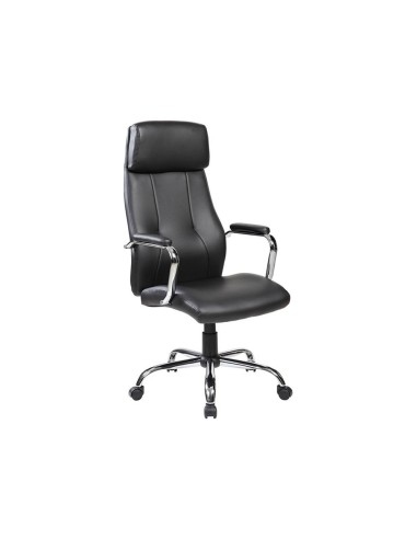 SILLA ROCADA DIRECCION SIMIL PIEL C/BRAZOS METALICOS SISTEMA BASCULAN