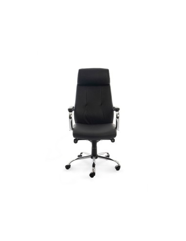 SILLA ROCADA DIRECCION SIMIL PIEL C/BRAZOS METALICOS SISTEMA BASCULAN