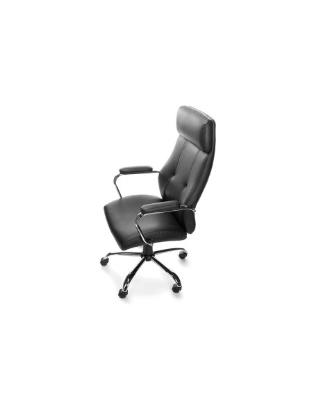 SILLA ROCADA DIRECCION SIMIL PIEL C/BRAZOS METALICOS SISTEMA BASCULAN