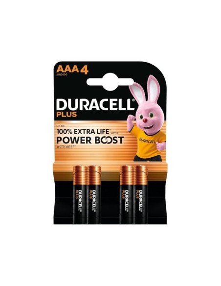 PILAS DURACELL ALCALINA PLUS AAA BLISTER C/4 PILAS