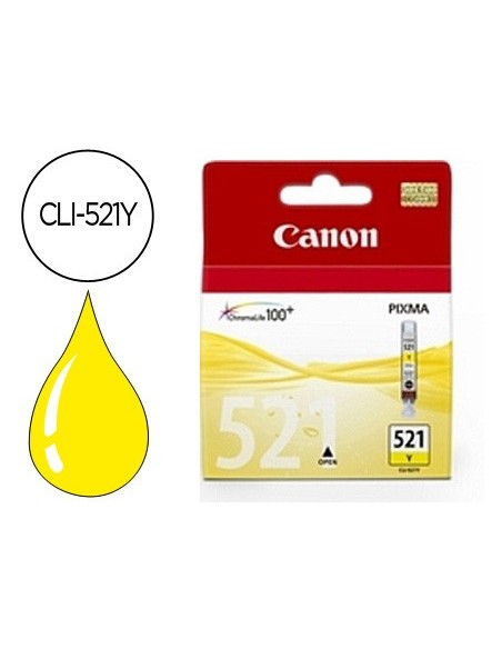 2936B001 CARTUCHO CANON CLI-521Y AM. 448 PG.