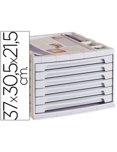 FICHERO CAJ. SOBREM.37X30,5X21,5 CM BANDEJA ORG.SUPERIOR 6 CA