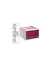 FICHERO CAJ. SOBREM.37X30,5X21,5 CM BANDEJA ORG.SUPERIOR 5 CAJ. BURDE 2