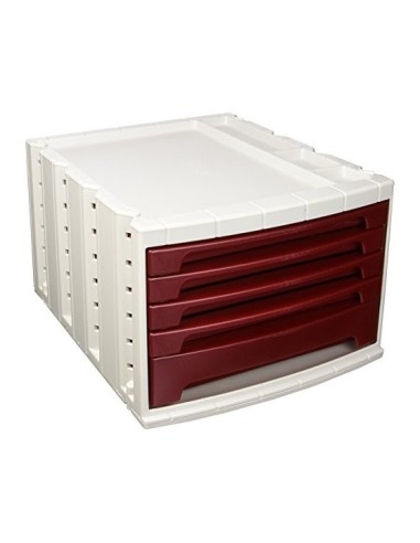 FICHERO CAJ. SOBREM.37X30,5X21,5 CM BANDEJA ORG.SUPERIOR 5 CAJ. BURDE