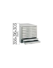 FICHERO CAJON SOBREM.8409C 356X316X303 MM 9 CAJ. COLOR GRIS 2