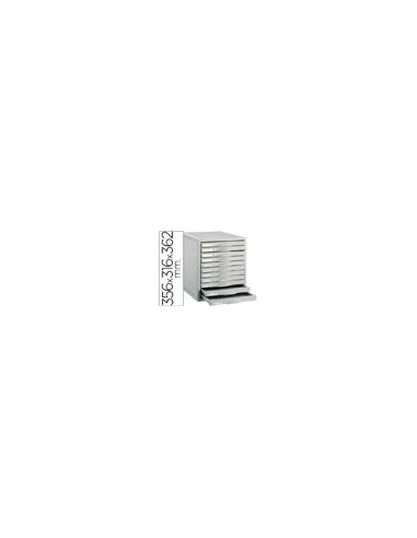 FICHERO CAJON SOBREM.8211C 356X316X362 MM 11 CAJ. COLOR GRIS