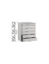 FICHERO CAJON SOBREM.8206C 356X316X362 MM 6CAJ. COLOR GRIS 2