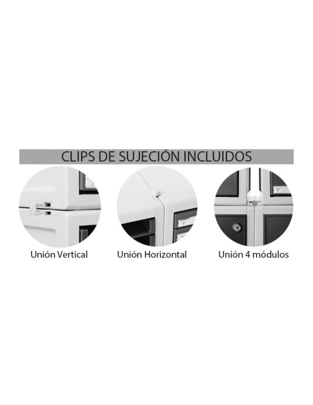 FICHERO CAJON SOBREM.8206C 356X316X362 MM 6CAJ. COLOR GRIS