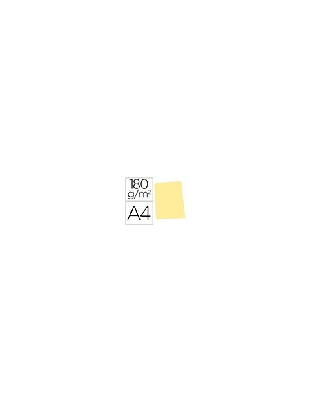 SUBCARPETA A4 180 GR. GIO AMARILLO PASTEL C/50