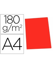 SUBCARPETA A4 180 GR. GIO ROJO PASTEL C/50