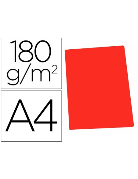 SUBCARPETA A4 180 GR. GIO ROJO PASTEL C/50