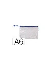BOLSA MULTIUSOS TARIFOLD PVC A6 APERTURA SUP.PORTABOLIGRAFO CORREA AZ 2