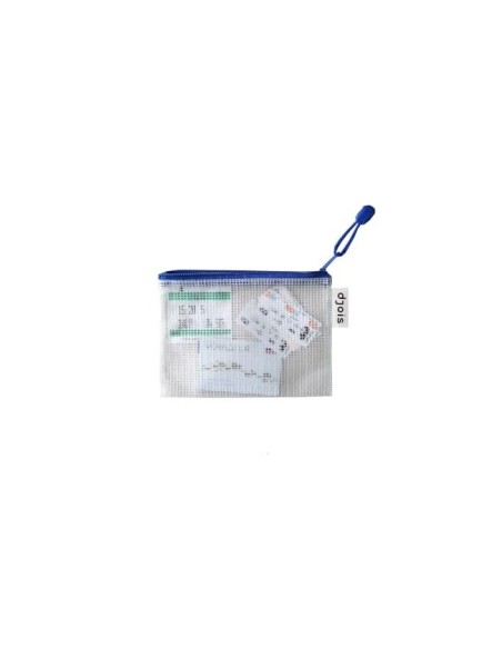 BOLSA MULTIUSOS TARIFOLD PVC A6 APERTURA SUP.PORTABOLIGRAFO CORREA AZ