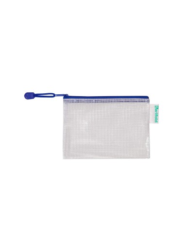 BOLSA MULTIUSOS TARIFOLD PVC A6 APERTURA SUP.PORTABOLIGRAFO CORREA AZ