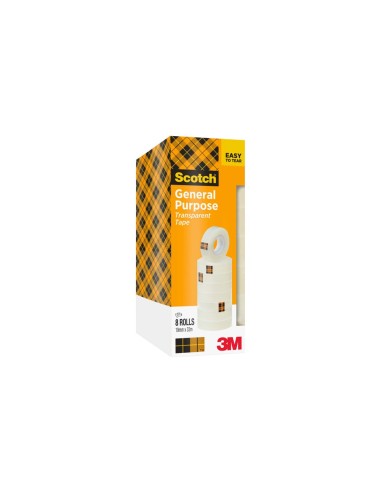 CINTA ADHESIVA SCOTCH ACORDEON PACK 8 508 19X33 MM