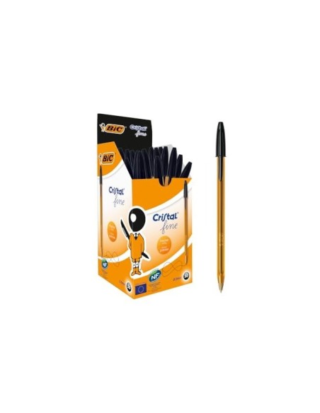 BOLIGRAFO BIC CRISTAL PUNTA FINA NEGRO